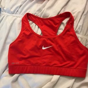Coral Nike PRO sports bra